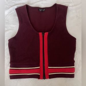 Zip Up Crop Top Tank